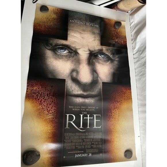 Anthony Hopkins The Rite Original Movie Poster 40" X 27"Double Sided - Picture 2 of 12